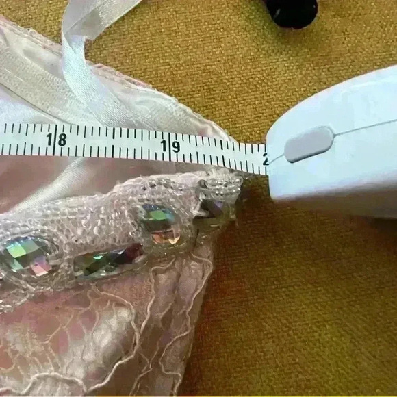 EVA U.S.A. Formal Lace Gown light pink-peach gown size XL - Picture 6 of 11